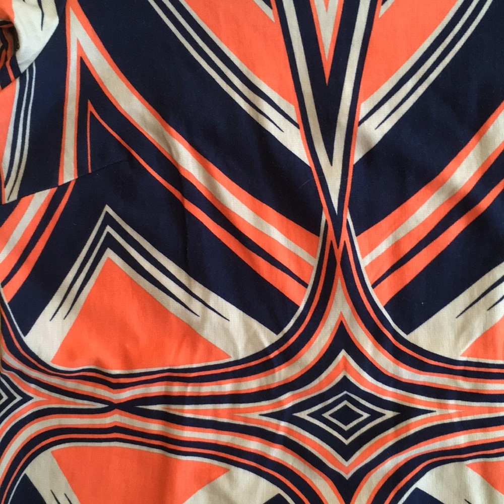 NEW Taylor coral navy jersey knit Art Deco sz 12 - Picture 4 of 11